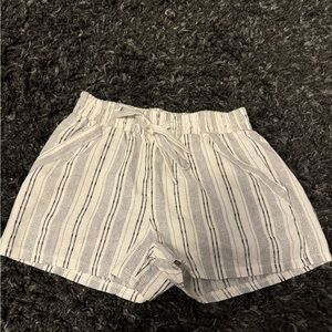 Sienna Sky Striped Shorts - Black and White